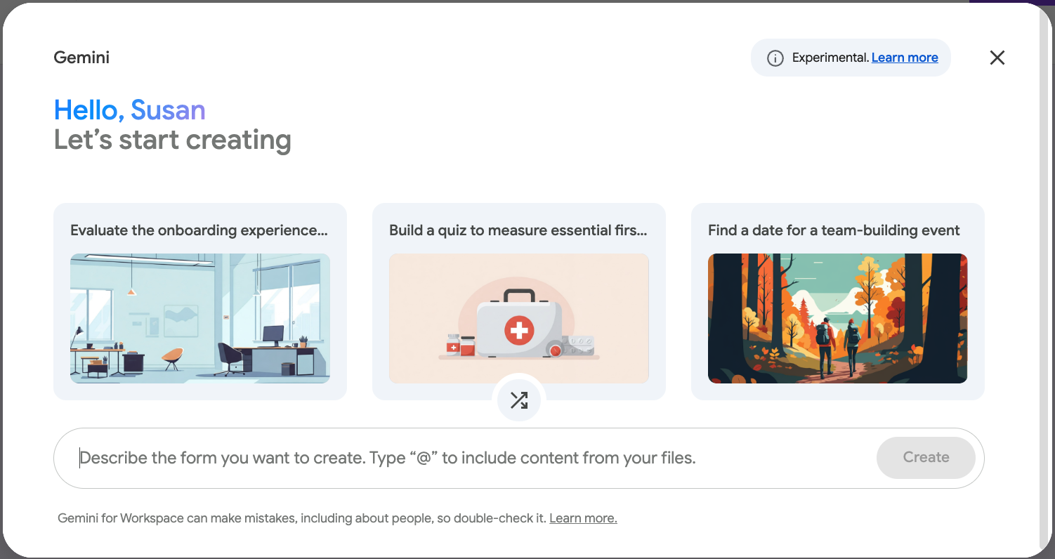Google Forms scfreenshot